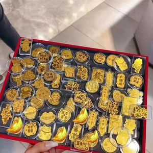 Adesivi per Cellulari in <span class=keywords><strong>Oro</strong></span> Puro 999 per i 12 Segni Zodiacali Cinesi: Cane, Scimmia, Capra, Cavallo, Ratto e Drago, per Live-Streaming - Product Image 4