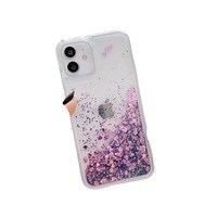 Conception transparente simple nouveau sable liquide étui de protection en TPU pour téléphone portable poignée de téléphone PC dur Compatible pour Apple 14 Pro Max 14