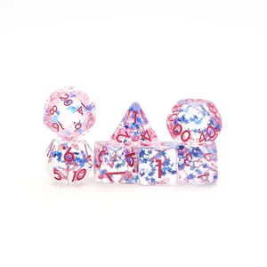 Suministro de fábrica Venta caliente 16Mm Borde suave Estrella Número rojo Poliédrico Rpg Dnd Juego de mesa Resina Dnd personalizado Dados Diseños geniales - Product Image 6