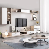 Ensemble de meubles de salon modernes et simples, en bois, avec meuble TV et table basse – Offre spéciale