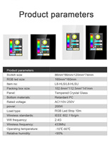 Lanbon L8 Interrupteur d'éclairage LCD RGB Interrupteur de bande lumineuse intelligent Wifi Produits domotiques intelligents Assistant domestique Alexa/Google/Siri