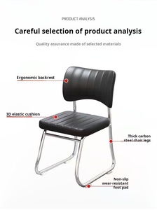 เก้าอี้ฝึกกรอบโลหะน้ำหนักเบาทันสมัยสำหรับห้องประชุมสำนักงาน - Product Image 5