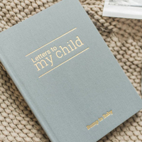 LABON Schönes Geschlecht Neutral Andenken Schwangerschaft Journal Baby Stoff Memory Book Briefe an mein Kind