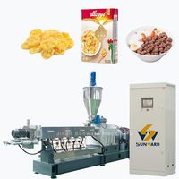 Ligne de production multifonctionnelle de flocons de maïs à petite capacité, extrudeuse de céréales pour petit-déjeuner, extrudeuse de riz artificiel, extrudeuse de snacks soufflés
