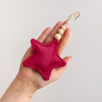 Étoile de Noël Murale en Velours Suspendue, Personnalisée, pour Extérieur, Décoration d'Arbre, Vente en Gros