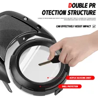 GDREYE Nouveau Cadre de Protection Rétro Intégré pour Phare Extérieur, Cache-Phare Moto pour CB500SF CB500 Super Four