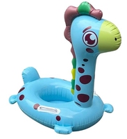 Dessin animé Animal forme requin gonflable enfants flotteur siège ride-Ons bébé anneau de natation pour les tout-petits été plage flotteur jouets