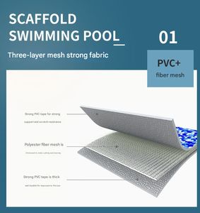 Grande piscine ronde en PVC et en PC pour adultes et enfants Piscine thermale gonflable et hors sol adaptée aux familles pour la natation en plein air - Product Image 6