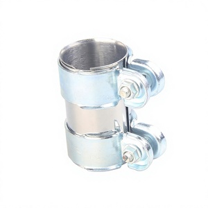 For <b>Car</b> Exhaust Muffler Motorcycle Universal Fit Metric Size Stainless Steel Pipe <b>Clamp</b> 50x95mm - Product Image 3