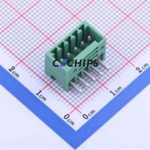 DB2ERC-2.5-5P-GN Plug-in Terminal Block Bent Lead Through Hole,P=2.5mm Connector Board-to-Board / Socket Closed 1x5P 2.5mm Green - Product Image 1