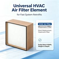 Filtre à air HEPA H13 99,95 % haute efficacité, plissé serré, mini-plissé, filtre en boîte, cadre MDF, pour salle blanche, CVC, AHU, neuf