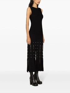 เดรสไหมพรมสีดำทรงมิดิ แขนกุด แต่งพู่ประดับเพชร สไตล์วินเทจฝรั่งเศส ย้อนยุค หรูหรา ระบายอากาศได้ดี ช่วยให้ดูผอมลง - Product Image 4