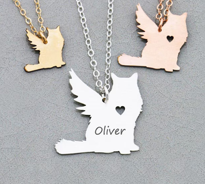 Vendita calda collana con gatto in acciaio inossidabile 316 <span class=keywords><strong>L</strong></span> collana con nome di gatto personalizzato di buon design nuovi gioielli per gattini - Product Image 3