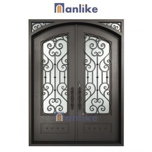 Anlike <span class=keywords><strong>Ancienne</strong></span> <span class=keywords><strong>porte</strong></span> <span class=keywords><strong>d</strong></span>'<span class=keywords><strong>entrée</strong></span> Smart Lock Double Design Verre trempé Tige noire Externe Acier galvanisé Grande <span class=keywords><strong>porte</strong></span> <span class=keywords><strong>d</strong></span>'<span class=keywords><strong>entrée</strong></span> classique en fer - Product Image 5