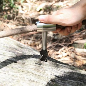 Perceuse à tarière manuelle, outils de survie à coupe polyvalente pour l'extérieur/le camping/la fabrication de trous de cheville Bushcraft - Product Image 5