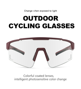 Gafas de bicicleta fotocromáticas Pickleball medio marco protección ocular TR90 <span class=keywords><strong>lentes</strong></span> de ciclismo de carretera CAMBIO DE Color antiniebla gafas de sol de <span class=keywords><strong>tenis</strong></span> - Product Image 5
