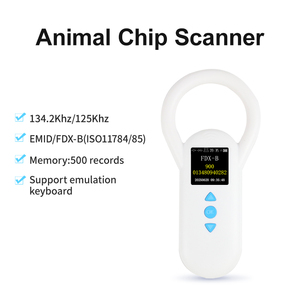 Lecteur de puces pour animaux de compagnie, scanner de microchip, lecteur de puces FDX-B portable, facile à utiliser pour chiens et chats - Product Image 1