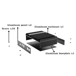 Anodized ép đùn nhôm chia điện tử bao vây trường hợp tùy chỉnh bảng mạch kim loại video máy chủ hộp nối vỏ - Product Image 2