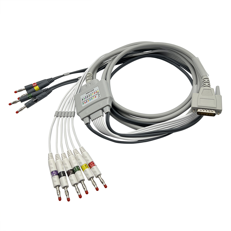 zoncare 10 Lead EKG Cable with banana 4.0 36pin