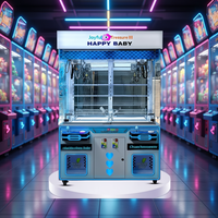 Équipement de divertissement d'arcade : Machine à grue attrape-poupées à deux joueurs, jeu à prix Happy Baby 3