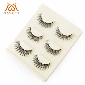 <span class=keywords><strong>Magefy</strong></span> – Faux cils en bande, naturellement fins et courbés, lot de 3 paires, prix d'usine en gros, kits de faux cils à marque privée - Product Image 4