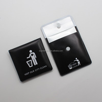 En gros, Mini pochette cendrier de poche classique en PVC, anti-odeur, personnalisable, portable, pour l'élimination des cendres de cigarettes en extérieur