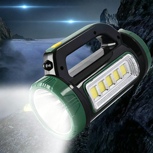 Solar Rechargeable Portable <b>LED</b> Spotlight Waterproof Outdoor Emergency Handheld Searchlight Camping <b>Flashlight</b> - Product Image 3