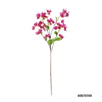 Buquê de flores artificiais, flor de buquê de seda roxo com haste longa para casamento, decoração de vaso de chão