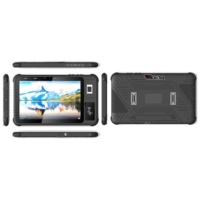 10 Inch Rugged Android Tablet Biometric Fingerprint NFC Reader IP65 Waterproof 4G LTE Helio P35 Octa Core 10000mAh 4GB 64GB