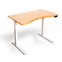 Bureau en bambou de style moderne et éco-responsable, avec cadre électrique, mobilier de bureau, table assis-debout
