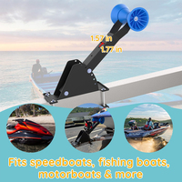 AMBITION Treuil de bateau réglable avec support de treuil de remorque de bateau à roulettes pour poteau de treuil de remorque de 3 "à 4" de largeur X 4 "de hauteur/support de treuil (sans treuil)