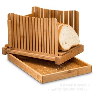 Nueva rebanadora de pan de bambú, bandeja para pan rebanado, rebanadora de tostadas, divisor de pan multifuncional para cocina - Product Image 3