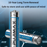 Fujimax paket baterai aaa 4 buah baterai sekali pakai 1.5v lr03 baterai alkaline super untuk mikrofon karaoke pemutar MP3/MP4