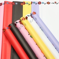 Papier d'emballage floral coloré à petites fleurs 57x57cm, imperméable, pour loisirs créatifs, cadeaux, bouquets, arrangements ; fournitures pour fleuristes