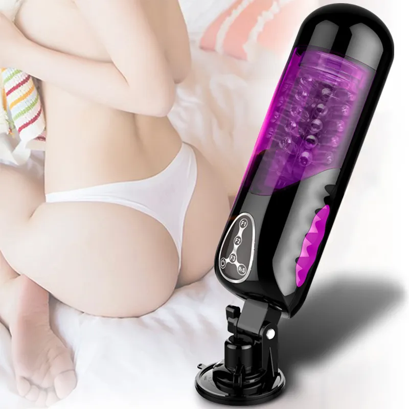 Fully automatic rotating retractable aircraft cup with voice masturbation cup for men sex toys adult products