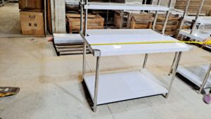 TT-BC309D L 1800MM 2 livelli tavolo da lavoro <span class=keywords><strong>cucina</strong></span> commerciale 2 Overshelf - Product Image 3