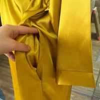 Robes de mariée en soie satinée de luxe de haute qualité pour femmes, robe de matin, peignoir de spa, robe longue avec poches, robe de mariée, robe de demoiselle d'honneur
