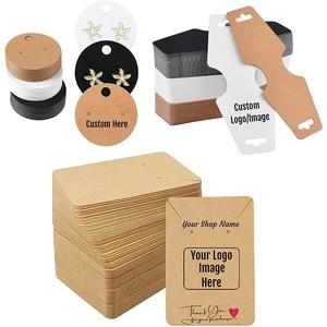 Necklace Display Cards Self Adhesive Jewelry Packaging Tags Keychain Bracelet Hair Accessories Fold Over Hanging Holder - Product Image 4