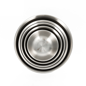 DFU0176 01 Bol mélangeur en acier inoxydable, saladier, fouet à œufs et bol profond pour mélange à froid, récipient alimentaire sablé - Product Image 1