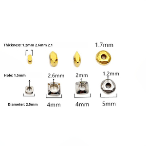 18K Gold-Plated Stainless Steel Hexagonal <b>Spacer</b> Beads for Jewelry DIY | Multiple Hole Options, Hypoallergenic, Lightweight - Product Image 3