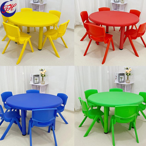 Thân thiện với môi trường Nhựa Bàn tròn Ghế cho trẻ em mẫu giáo của nghiên cứu bé viết trạm đồ nội thất trường học - Product Image 6