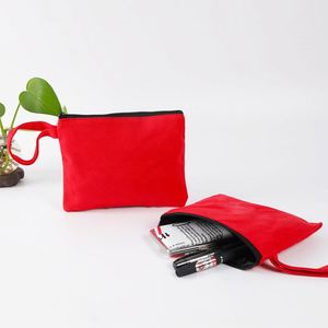 Wholesale Custom Travel Canvas Cosmetic Pouch Portable Cotton Canvas Travel Make up <b>Bag</b> Zipper Eco Friendly Canvas Toiletry <b>Bag</b> - Product Image 6