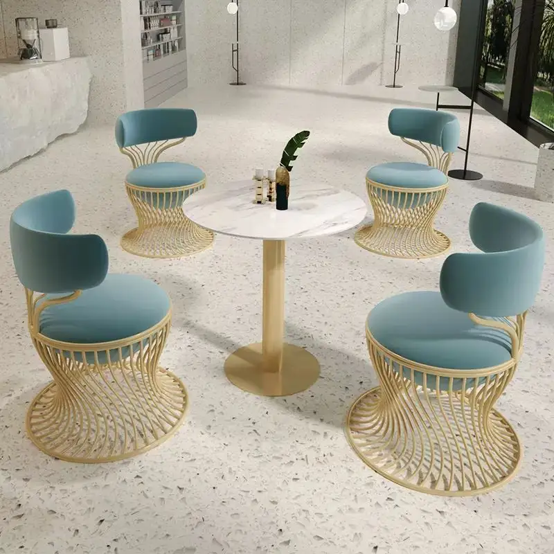 Metal nuevo diseño sofá salón de belleza sala de espera conjunto de muebles de gamuza
