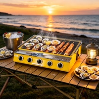 Barbecue au gaz infrarouge en céramique 4 brûleurs, acier inoxydable commercial, cuisson extérieure haute performance, réduction du bruit, facile à utiliser