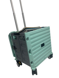 Opvouwbare Pp Abs Plastic Trolley Bagage Met 4 Wielen Draagbare Winkelwagen Grote Ruimte Koffer - Product Image 5