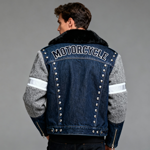 Vente en gros directe d'usine 2026 OEM Veste bomber d'hiver à col montant brodée personnalisée unisexe en laine imperméable - Product Image 3