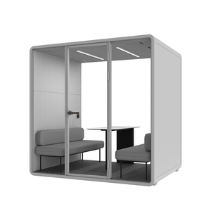 Cabine de réunion insonorisée au design moderne, cabine acoustique avec porte en verre pour appels au bureau et réunions privées - Product Image 2