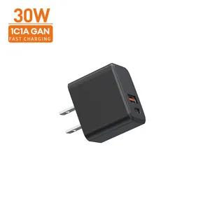 도매 미국/EU/영국 30W 고속 충전기 QC 3.0 USB 벽 고속 충전기 유형 C PD 20W 고속 충전 아이폰 15/화웨이 샤오미/안드로이드