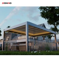 Auvent de toit de patio extérieur à persiennes persiennes de jardin pergola en aluminium couverture solaire Pergolas bioclimatiques