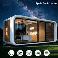 Cabane de luxe Apple de 13 m² - Maison préfabriquée modulaire avec salle de bain, prête à l'emploi dans le jardin